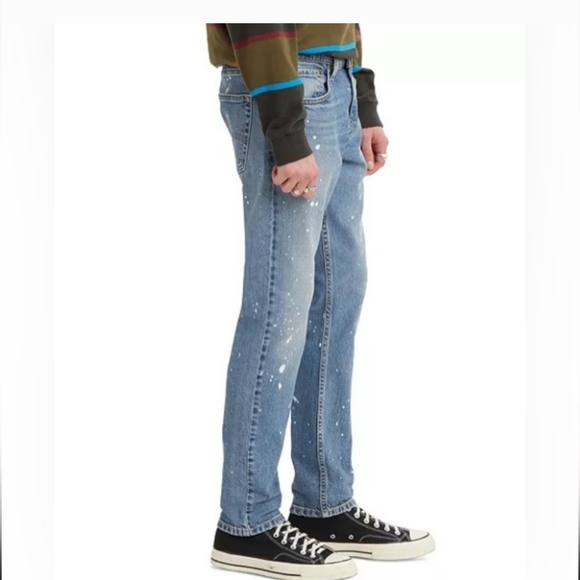 Levi's 512 38x31 Slim Tapered Manufactured Paint Splattered Jeans - Picture 8 of 16
